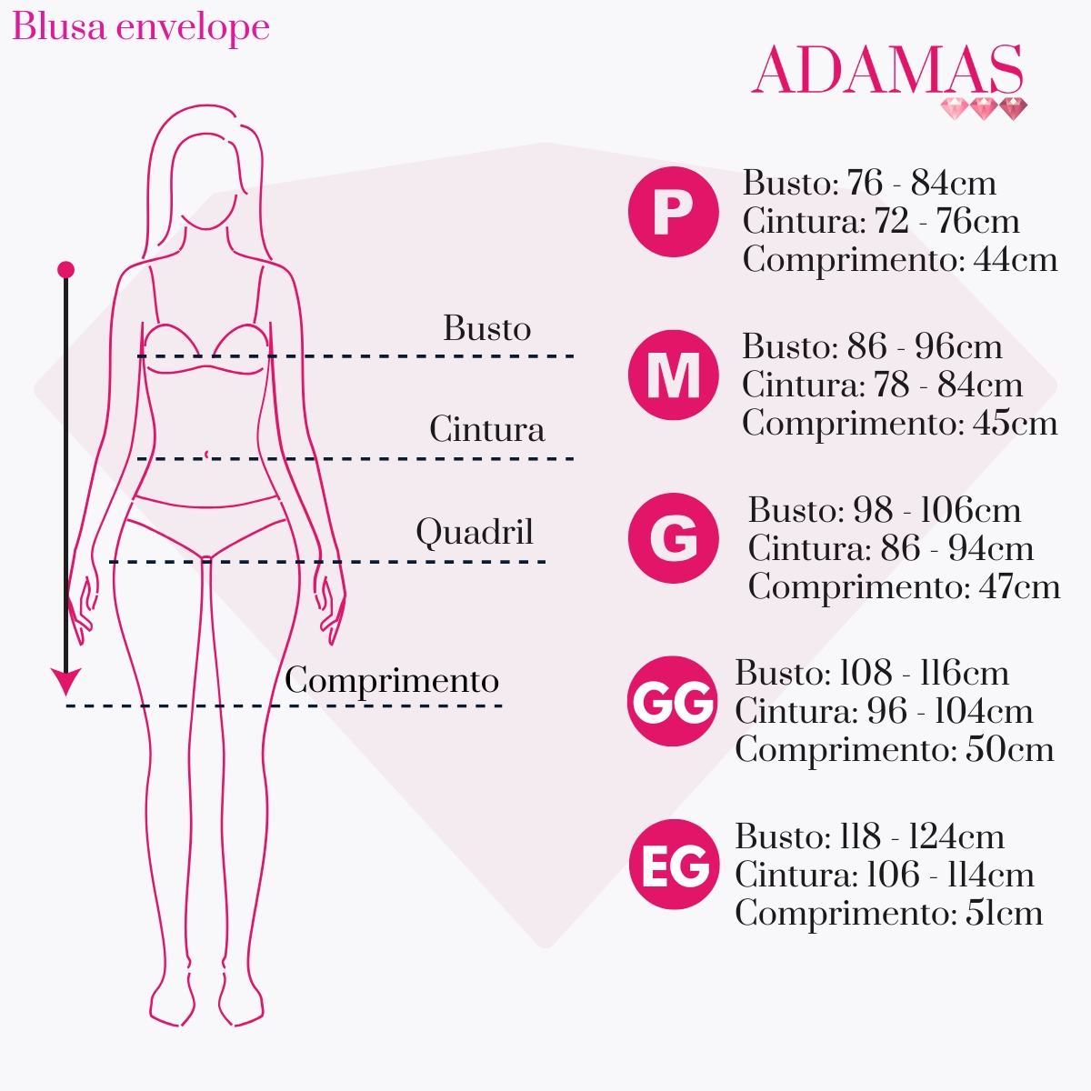 Blusa envelope manga curta